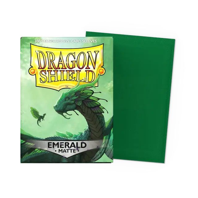 Dragon Shield: Standard 100ct Sleeves - Emerald (Matte)