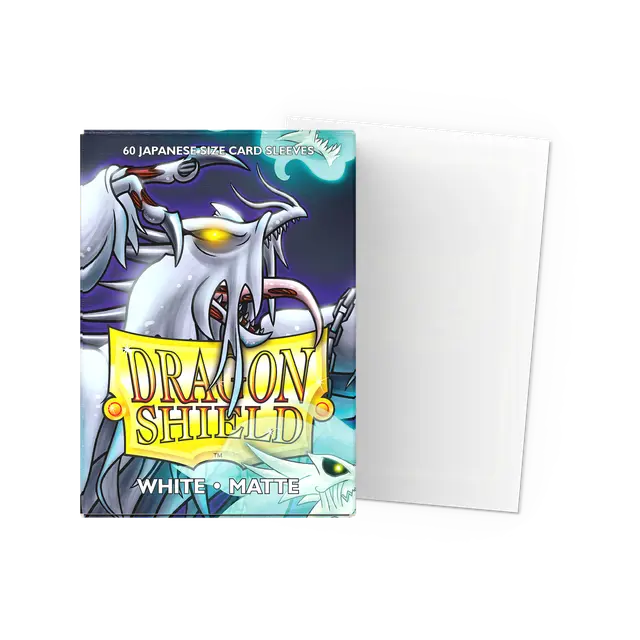 Dragon Shield: Japanese Size 60ct Sleeves - White (Matte)