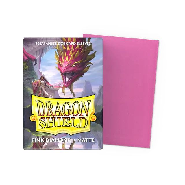 Dragon Shield: Japanese Size 60ct Sleeves - Pink Diamond (Matte)