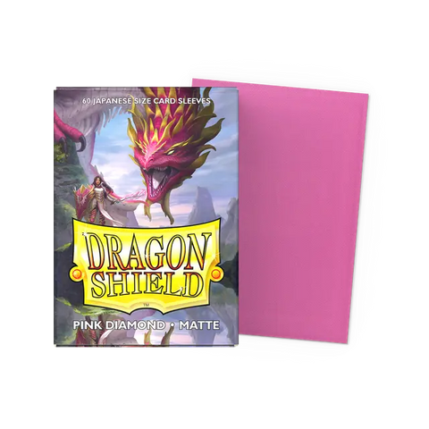 Dragon Shield: Japanese Size 60ct Sleeves - Pink Diamond (Matte)