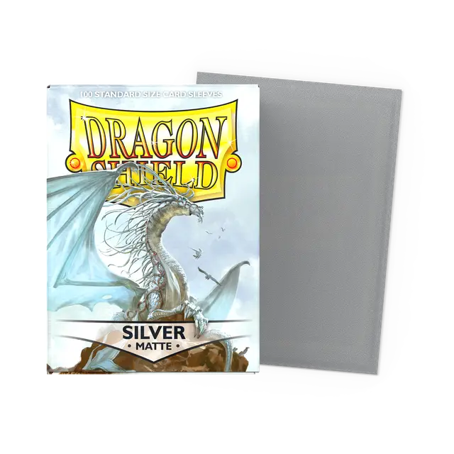 Dragon Shield: Standard 100ct Sleeves - Silver (Matte)