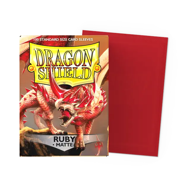 Dragon Shield: Standard 100ct Sleeves - Ruby (Matte)