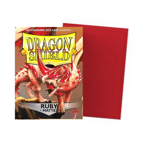 Dragon Shield: Standard 100ct Sleeves - Ruby (Matte)