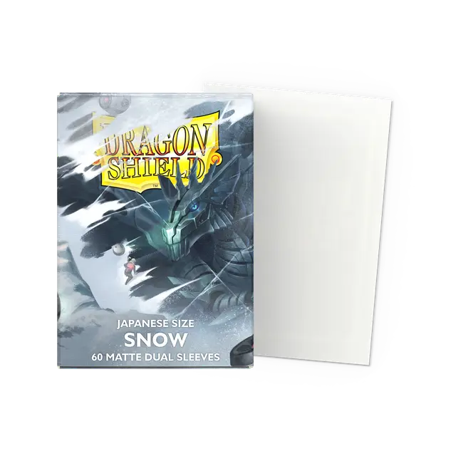 Dragon Shield: Japanese Size 60ct Sleeves - Snow (Dual Matte)