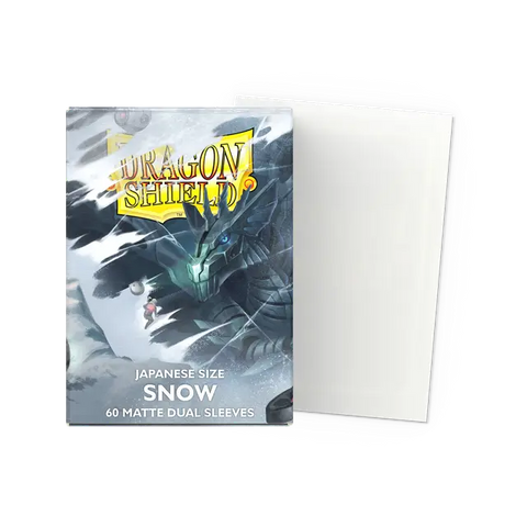 Dragon Shield: Japanese Size 60ct Sleeves - Snow (Dual Matte)