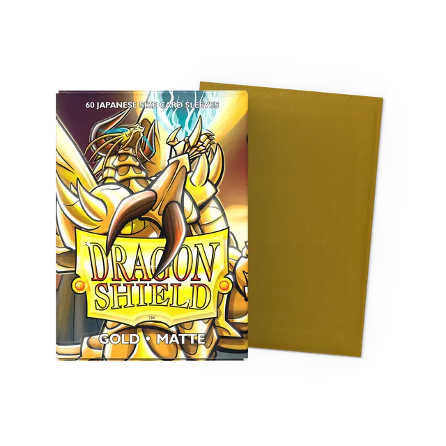 Dragon Shield: Japanese Size 60ct Sleeves - Gold (Matte)