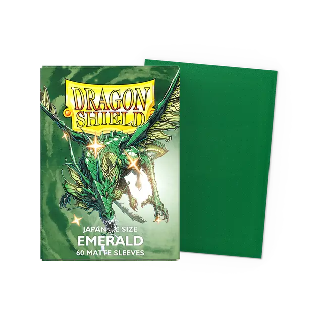 Dragon Shield: Japanese Size 60ct Sleeves - Emerald (Matte)