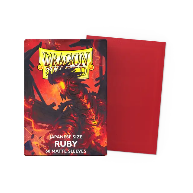 Dragon Shield: Japanese Size 60ct Sleeves - Ruby (Matte)