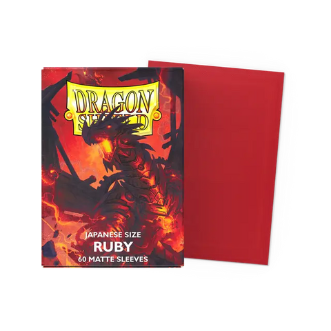 Dragon Shield: Japanese Size 60ct Sleeves - Ruby (Matte)