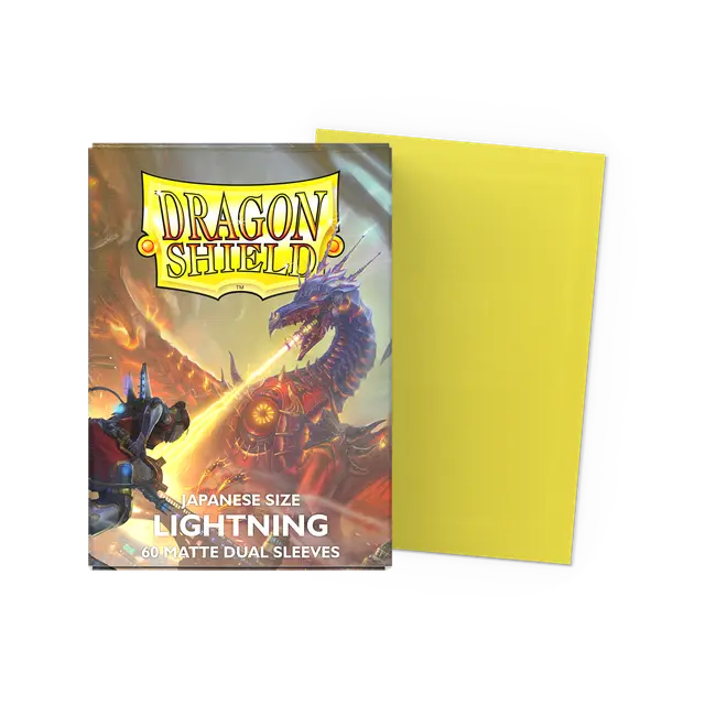 Dragon Shield: Japanese Size 60ct Sleeves - Lightning (Dual Matte)