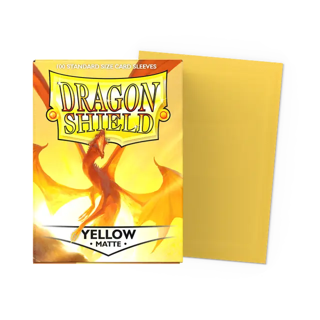 Dragon Shield: Standard 100ct Sleeves - Yellow (Matte)