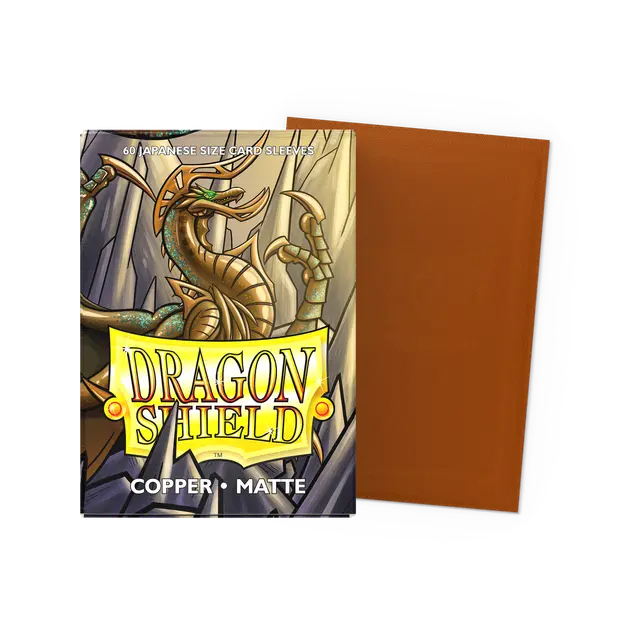 Dragon Shield: Japanese Size 60ct Sleeves - Copper (Matte)