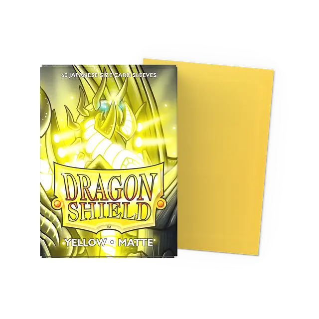 Dragon Shield: Japanese Size 60ct Sleeves - Yellow (Matte)