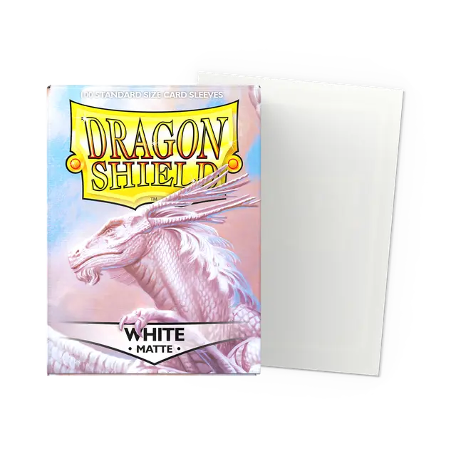 Dragon Shield: Standard 100ct Sleeves - White (Matte)