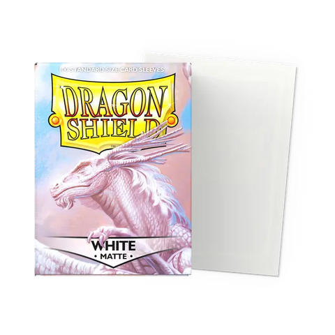 Dragon Shield: Standard 100ct Sleeves - White (Matte)