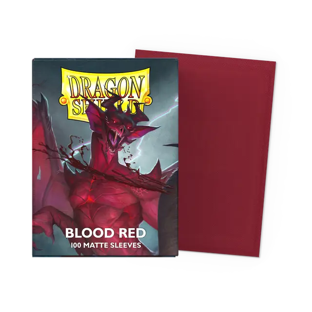 Dragon Shield: Standard 100ct Sleeves - Blood Red (Matte)