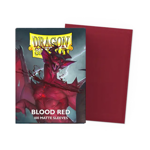 Dragon Shield: Standard 100ct Sleeves - Blood Red (Matte)
