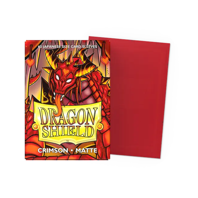 Dragon Shield: Japanese Size 60ct Sleeves - Crimson (Matte)