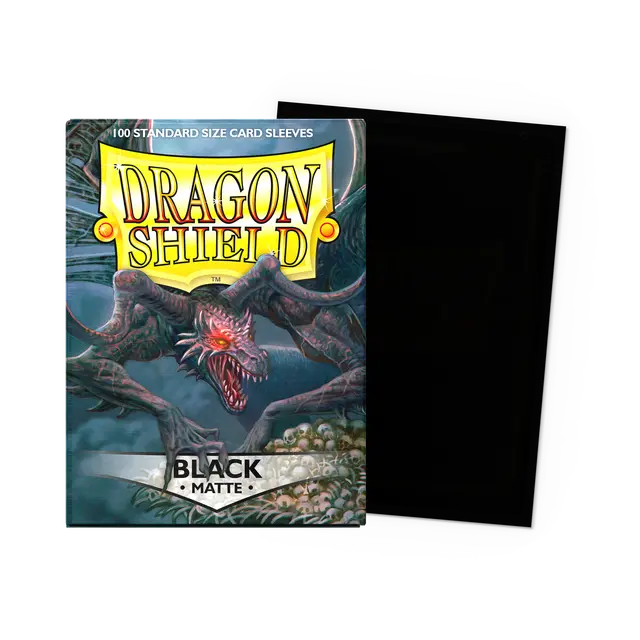 Dragon Shield: Standard 100ct Sleeves - Black (Matte)