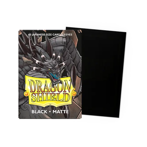 Dragon Shield: Japanese Size 60ct Sleeves - Black (Matte)