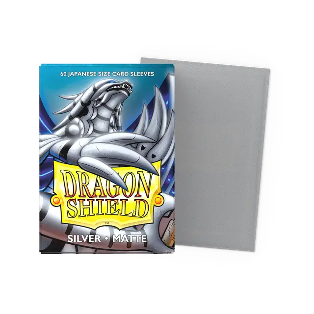 Dragon Shield: Japanese Size 60ct Sleeves - Silver (Matte)