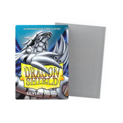 Dragon Shield: Japanese Size 60ct Sleeves - Silver (Matte)