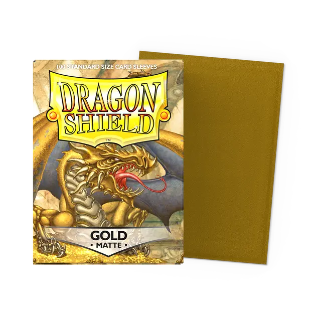 Dragon Shield: Standard 100ct Sleeves - Gold (Matte)