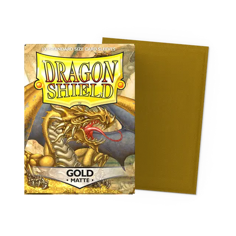 Dragon Shield: Standard 100ct Sleeves - Gold (Matte)