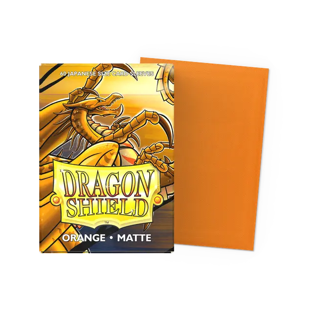 Dragon Shield: Japanese Size 60ct Sleeves - Orange (Matte)