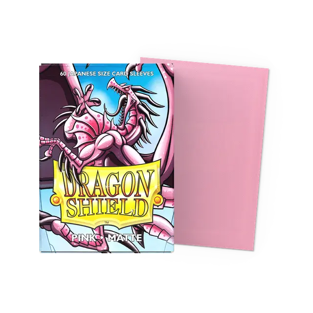 Dragon Shield: Japanese Size 60ct Sleeves - Pink (Matte)