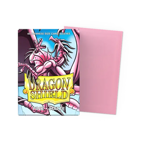 Dragon Shield: Japanese Size 60ct Sleeves - Pink (Matte)