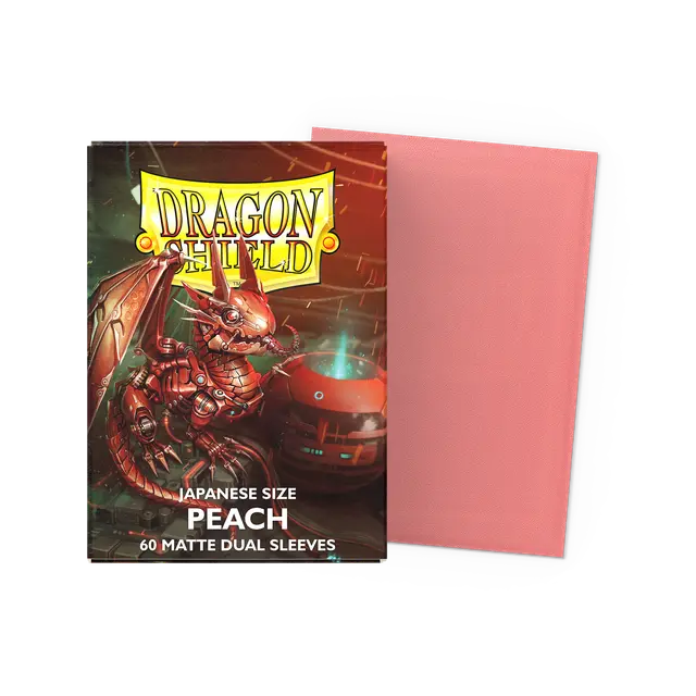 Dragon Shield: Japanese Size 60ct Sleeves - Peach (Dual Matte)