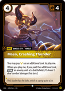 front of card Masa, Crashing Thunder [Vendetta] 120/166