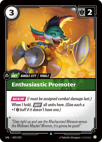 front of card Enthusiastic Promoter [Unleashed] 043/219