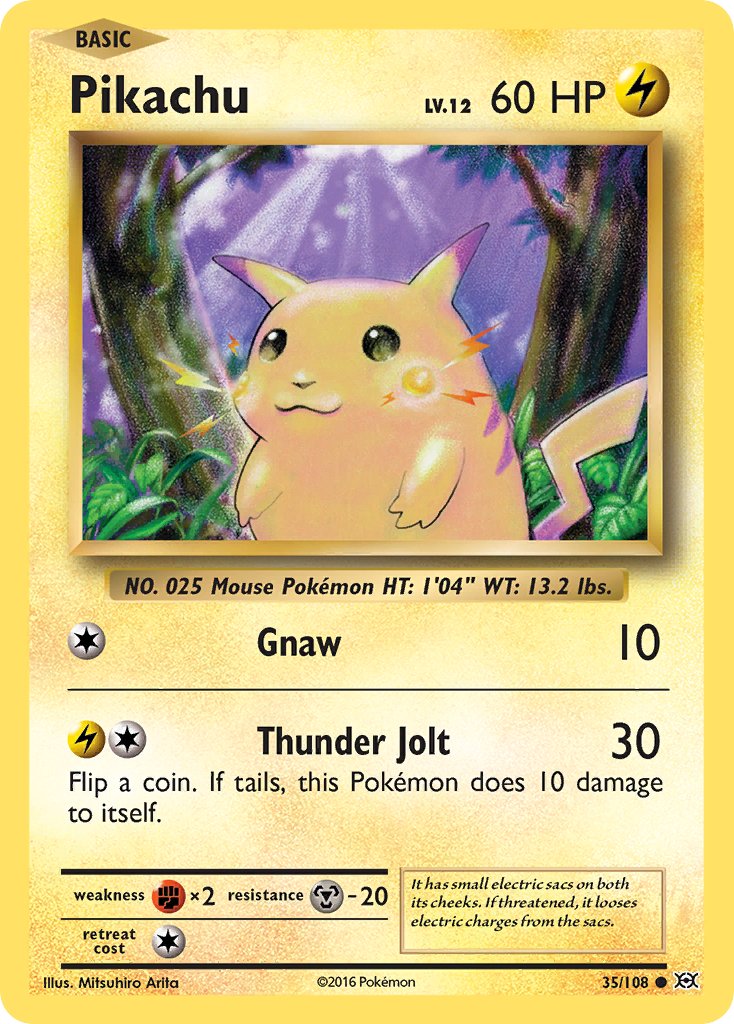 Pikachu (35/108) (Cracked Ice Holo) (XY: Evolutions) [Theme Deck Exclusive]