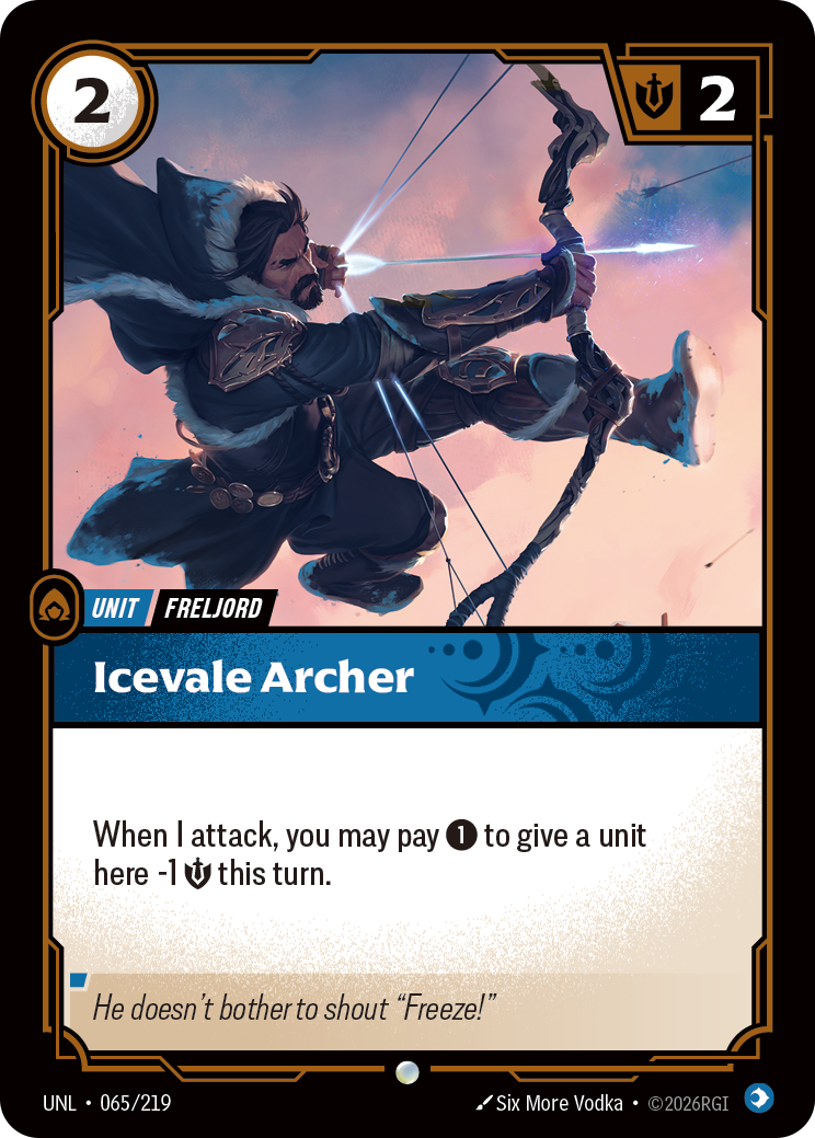 front of card Icevale Archer [Unleashed] 065/219