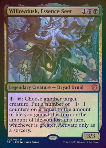(Thick Stock Display Commander) Willowdusk, Essence Seer [Commander 2021]