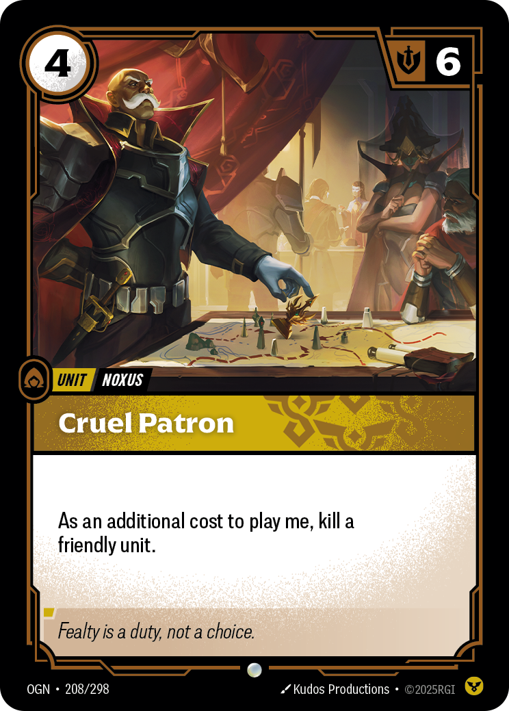 front of card Cruel Patron [Origins]