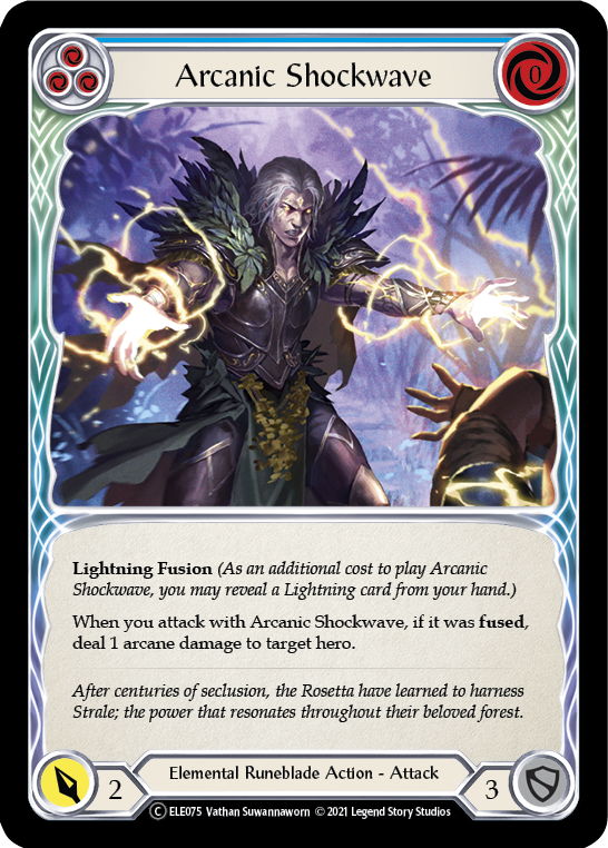 Arcanic Shockwave (Blue) [U-ELE075] (Tales of Aria Unlimited) Unlimited Rainbow Foil