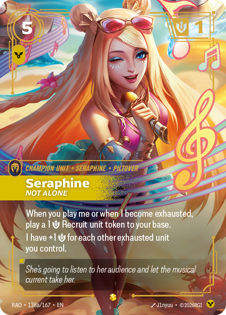 front of card Seraphine, Not Alone (Alternate Art) [Radiance] 138a/167