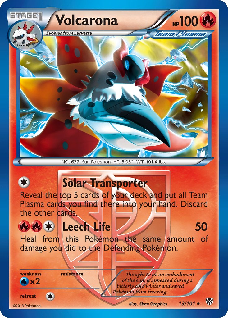 Volcarona (13/101) (Black & White: Plasma Blast) [Theme Deck Exclusive]