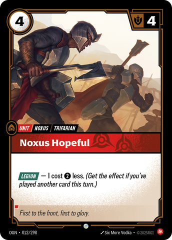 front of card Noxus Hopeful [Origins] #012