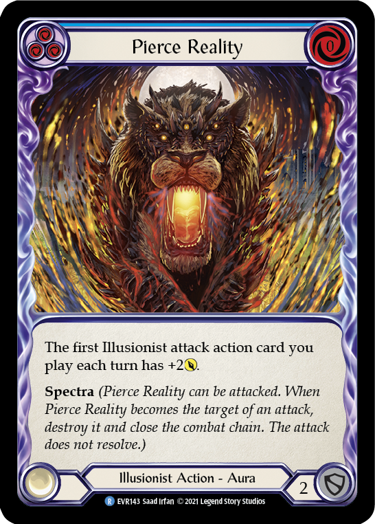 Pierce Reality (Blue) [EVR143] (Everfest) 1st Edition Rainbow Foil