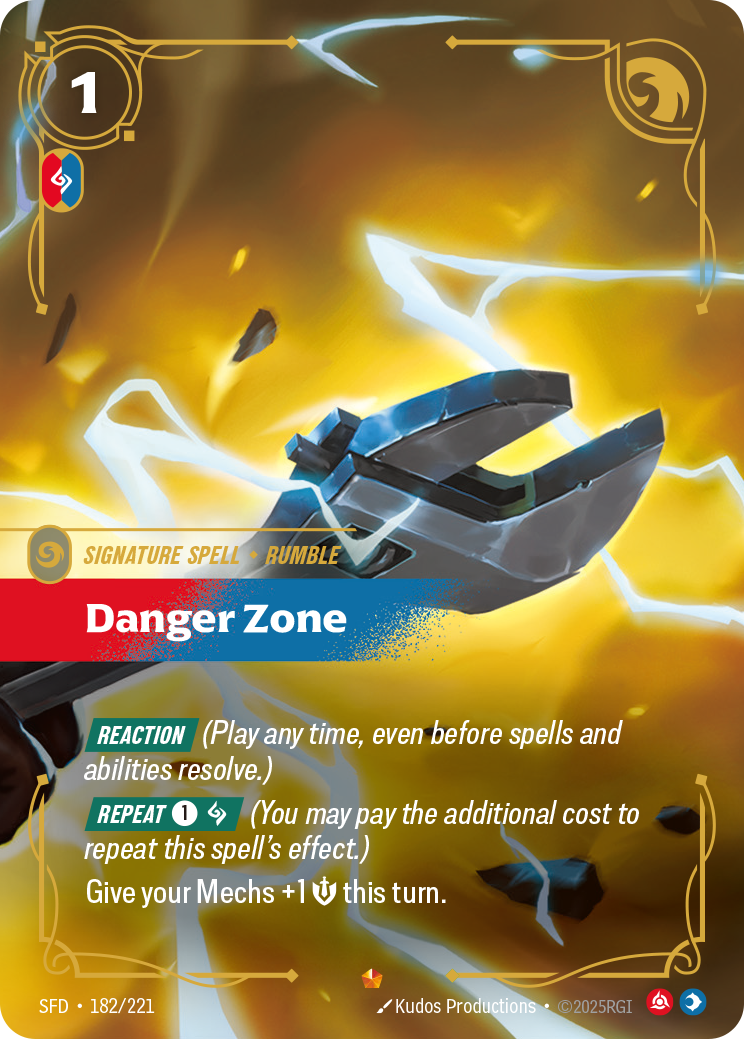 front of card Danger Zone [Spiritforged] 182/221
