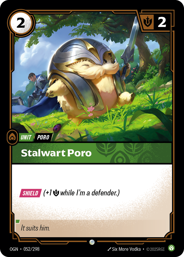 front of card Stalwart Poro [Origins]