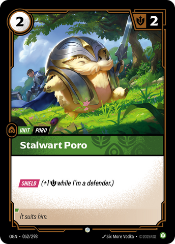front of card Stalwart Poro [Origins] #052
