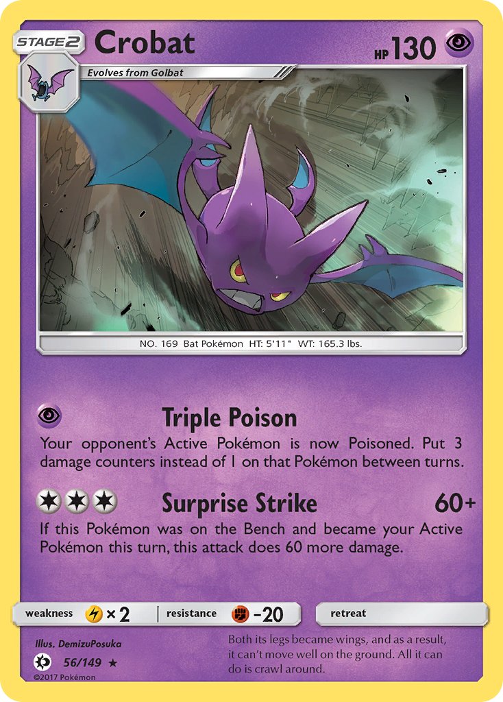 Crobat (56/149) (Cosmos Holo) (Blister Exclusive) (Sun & Moon: Base Set) [Theme Deck Exclusive]