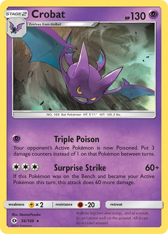 Crobat (56/149) (Cosmos Holo) (Blister Exclusive) (Sun & Moon: Base Set) [Theme Deck Exclusive]