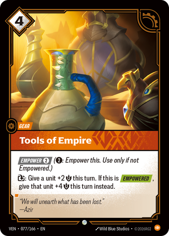 front of card Tools of Empire [Vendetta] 077/166