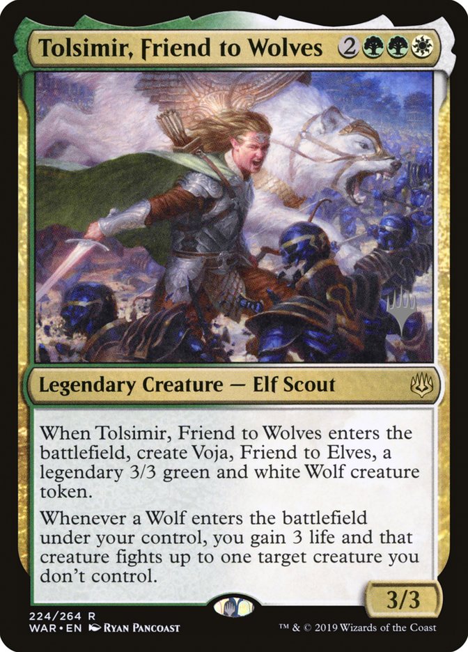 Tolsimir, Friend to Wolves (Promo Pack) [War of the Spark Promo Pack]